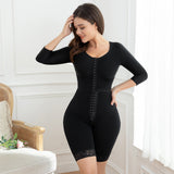 Women Black Tummy Control Post Surgery Shapewear with Zipper