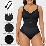 Seamless Tummy Control Shapewear Zipper Bodysuit