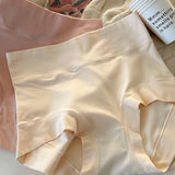 Women's Long Staple Cotton Solid Briefs High Waist Tummy Control Underwear