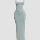 Hourglass Figure Body Shaper The Corset Maxi Dress Two-Piece Set