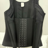 Sorelyne® Women's Boned Latex Zipper Corset Tummy Control Body Shaper Vest With Bra
