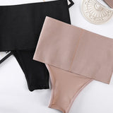 Mid Waist Panty Tummy Control Thongs Waist Trimmer Body Shaper