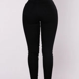 High Waist Elastic Tummy Control and Hip Lift Skinny Jeans