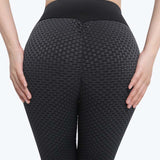 Honeycomb Butt Lifting Anti Cellulite Workout Leggings High Waist Yoga Pants