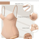 Breast Push Up Butt Lift Bodysuit Shapewear With Bra