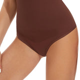 Seamless Racerback Top Tummy Control Crew Neck Bodysuit