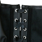 Womens Faux Leather Zipper Front Bustier Corset Top