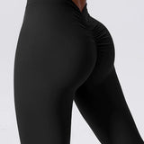 Sculpting V-Back Ruched Leggings Peach Butt Lifting Yoga Pants