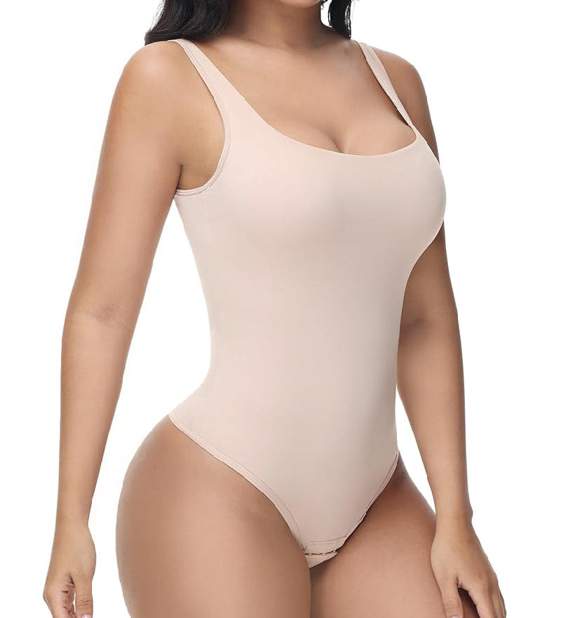 Sorelyne® Seamless Tummy Control Thong Shapewear Backless Square Neck Tank Tops Body Shaper