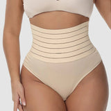 Hollow Breathable High Waist Butt Lift Elastic Seamless Thong Shaping Underwear