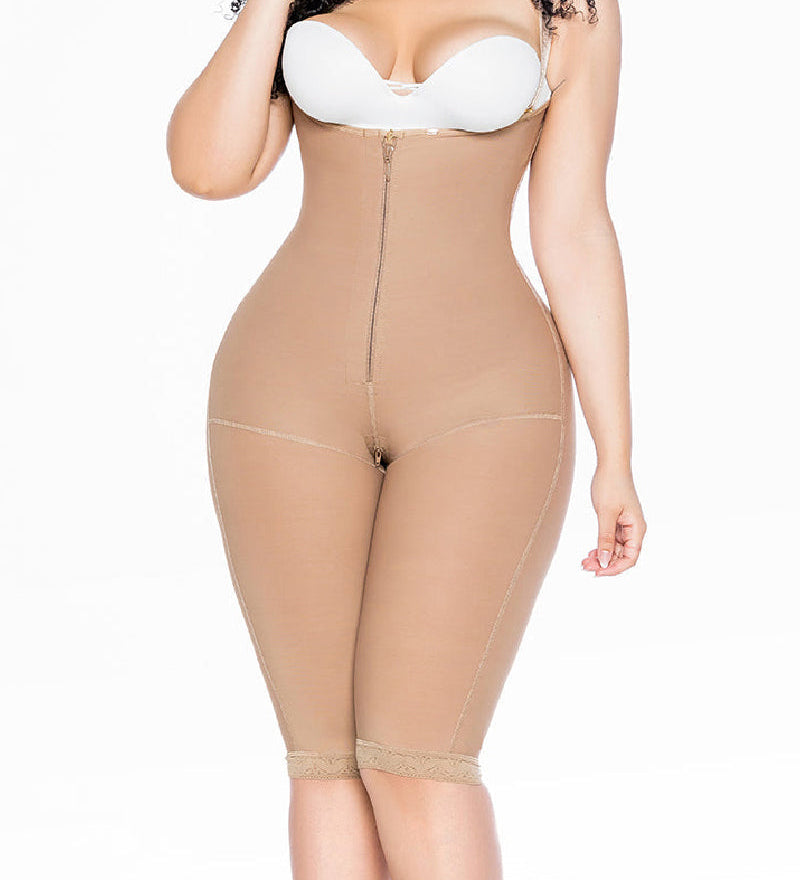 Sorelyne® Seamless Invisible Zipper High Back Girdles Open Bust Thigh Slimmer Shapewear