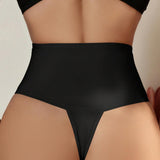 Shapewear Control Panties With Hook And Eye Closure And Thong Design