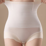 Ice Silk Seamless Tightening Waist Panties Hip Lift Breathable Shaping Briefs