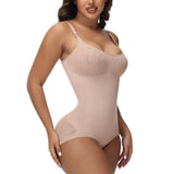 Sorelyne® Sexy Seamless Jacquard Bodysuit Tummy Control Spaghetti Strap Shapewear