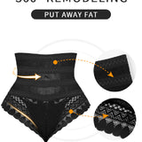 Splicing Lace Hollow High Waist Shapewear Panty Butt Lifter Slimming Thong