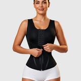 Double Compression Waist Trainer Corset with Hook-and-Eye & Zipper Closure