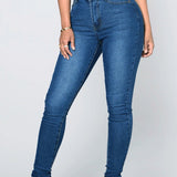 High Waist Elastic Tummy Control and Hip Lift Skinny Jeans