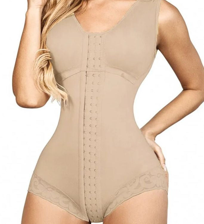 Sorelyne® Women's Hook And Eye Closure Breast Support Shapewear Tummy Control Triangle Bodysuit
