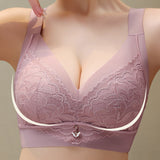 Push up Wireless lace Minimizer bra