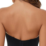 Non-Slip Strapless Bra for Women with Low Back and Long Multi-way Push-up Bra