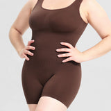 Women's Tummy Control Mid-Thigh Seamless Outerwear Bodusuit Shapewear