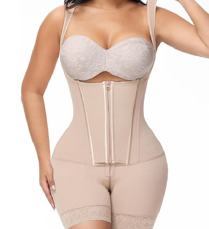 Sorelyne® High compression Front Zipper Mid Thigh Shapewear