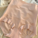 Ice Silk Seamless Tightening Waist Panties Hip Lift Breathable Shaping Briefs