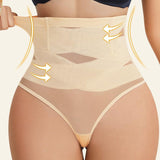 Cross High Waist Shaping Briefs Mesh Firm Control Stomach Panty