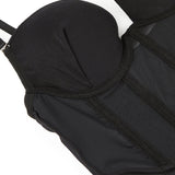 Sexy Mesh Shapewear Corset Backless Thong Bodysuit With Built-in Bra