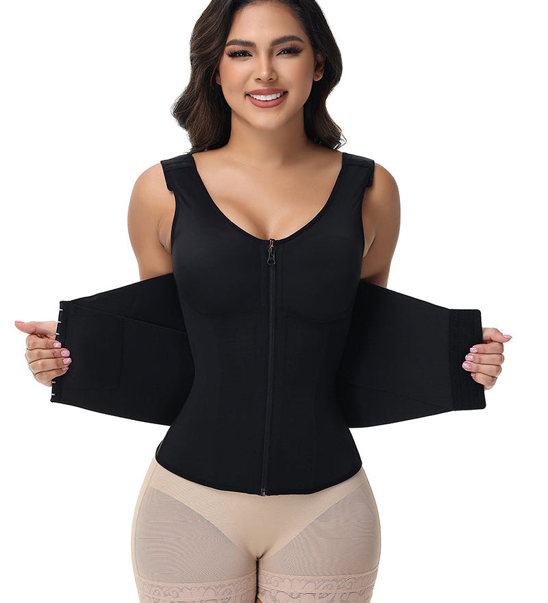 Sorelyne® Zipper & Button Double Pressure Sports Waist Trainer