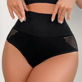 Women's Seamless Shapewear Panty High Waist Sexy Hollow Out Briefs