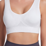 Women's Hollow Out Anti-Sagging High Support Sports Bra Breathable Yoga Top Bras