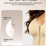 Underwire Front Zipper Corset Shaping Bra with Adjustable Straps