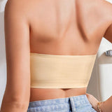 Wireless Strapless Bandeau Bra Seamless Stretch Non Padded Push Up Bralette