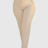 Women's Tailored Pleat High Waist Side Pocket 9-point Pants