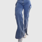 Sorelyne® Women's Zipper Cargo Jeans with Side Slits