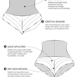 Splicing Lace Hollow High Waist Shapewear Panty Butt Lifter Slimming Thong