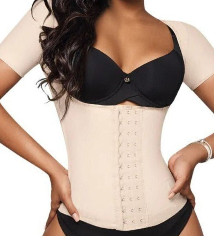 Sorelyne® Women Compression Waist Trainer Tank tops Under Bust with Short Sleeves