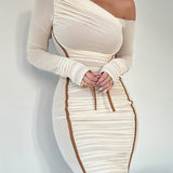 Sexy Breathable Off Shoulder Slim Fit Dress for Women