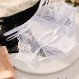 Sexy Ice Silk Lace High Waist Tummy Control Panties