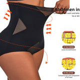 High Waist Compression Mesh Patchwork Tummy Control Panties