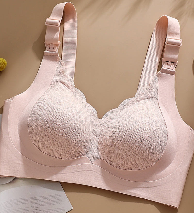 Front Buttoned Push up Wireless Bra Maternity Nursing Bra