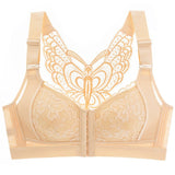 Front Closure Minimizer Butterfly Backless Bra Adjustable Wireless Comfort Bra