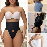 Sorelyne® Front-opening Shapewear with Lace Trimmed Tummy Control Panty