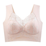 Widen Straps Lace Seamless Breathable Wire Free Vest Bra