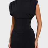 Corset Padded Sleeveless Dress Set