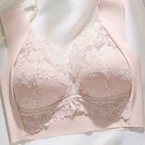 Widen Straps Lace Seamless Breathable Wire Free Vest Bra