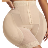 4 Row Button High Waist Hip Lift Shaping Shots With Removable Pads