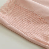 High Waisted Comfortable Cotton Breathable Panties With Lace Trim