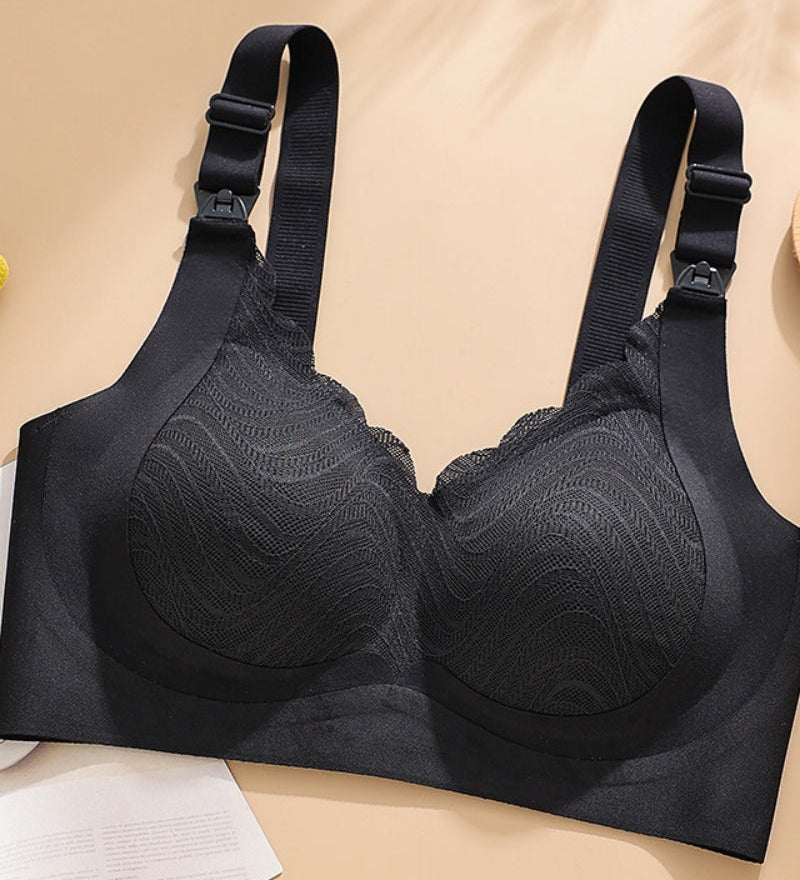 Front Buttoned Push up Wireless Bra Maternity Nursing Bra